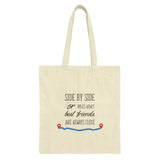 Best Friends Tote Bag, Long Distance Friendship Gift, Side By Side or Miles Apart, Friendship Bag, Gift For Bestie, Friends Forever - Tawshia