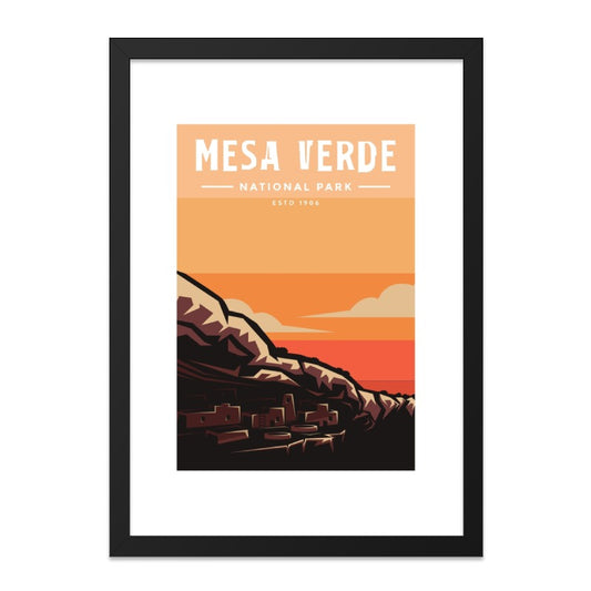 Mesa Verde National Park Wall Art, Vintage Travel Poster, Southwestern Decor, United States National Parks, Retro Home Decor, Colorado - Tawshia