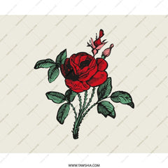 Red Rose Mouse Pad, Floral Mousepad, Botanical Desk Decor, Elegant Flower Gift, Office Accessories, Computer Accessory - Tawshia