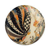 Floral Pinback Button, Polka Dot, Checkered Pattern, Quirky Design Button, Patchwork Style, Unique Accessory, Fashion Pinback Button - Tawshia