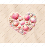 Heart Shaped Seashell Collection Decorative Art product