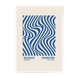 Bauhaus Exhibition Photographic Print, Retro Wall Art, Abstract Lines, July 1923, Home Decor, Minimalist Art Print, Blue Lines - Tawshia