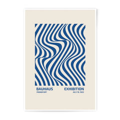 Bauhaus Exhibition Photographic Print, Retro Wall Art, Abstract Lines, July 1923, Home Decor, Minimalist Art Print, Blue Lines - Tawshia