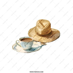 Coffee and Hat Pillow, Cozy Decor, Home Gift Idea, Decorative Throw Pillow, Unique Design - Tawshia