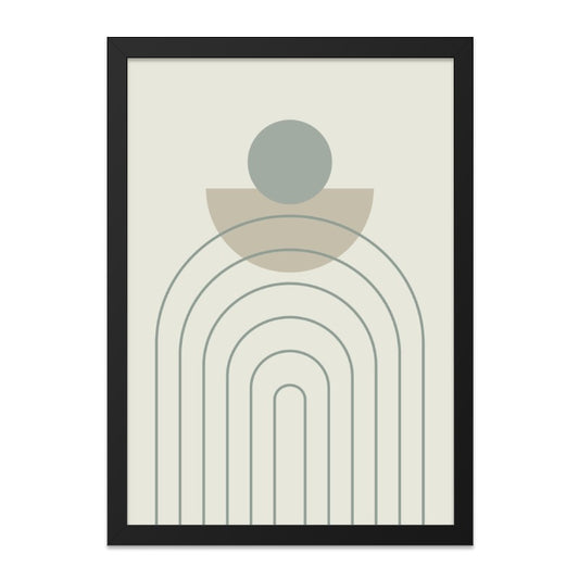 Minimalist Wall Art, Geometric Print, Abstract Art Decor, Modern Home Decor, Circle and Arch Poster, Neutral Color Art, Wall Decor - Tawshia