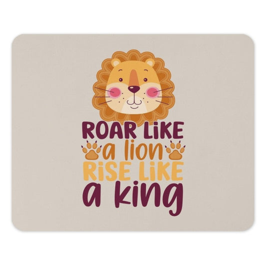 Roar Like a Lion Mouse Pad, Rise Like a King Cute Animal, Motivational Office Decor, Inspirational Quote Mousepad, Desk Accessories - Tawshia
