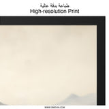 Abstract Mountain Wall Art, Modern Landscape Print, Beige Brown Painting, Minimalist Home Decor, Nature Art Print, Large Wall Art - Tawshia
