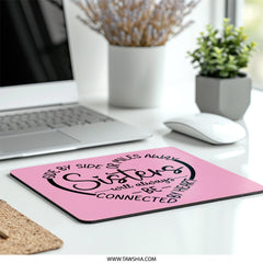 Sisters Heart Mouse Pad, Sister Gift, Sister Quote, Connected by Heart, Sister Birthday Gift, Best Sister Mousepad, Long Distance Sister - Tawshia