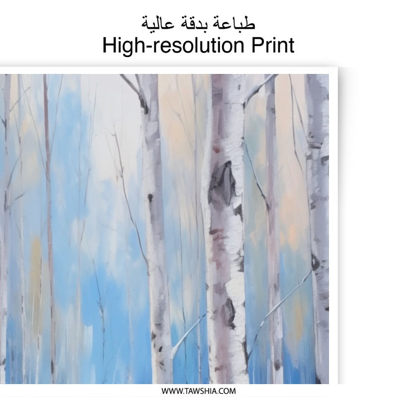 Birch Tree Photographic Print, Forest Art Print, Nature Wall Art, Landscape Photography, Home Decor, Gift Idea - Tawshia