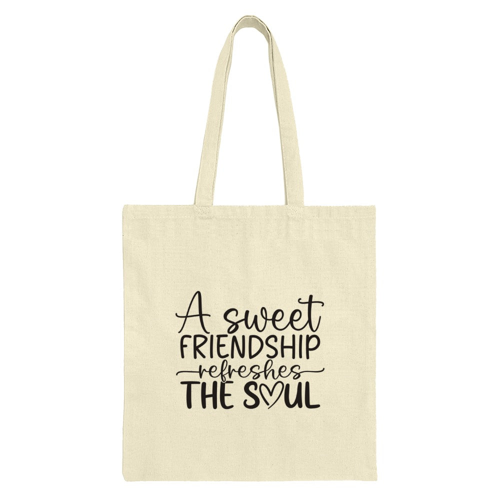 Sweet Friendship Tote Bag, Soul Refreshing, Gift For Friends, Everyday Tote, Carry All Tote, Supportive Friends, Cute Friendship Tote - Tawshia