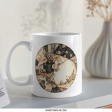 Cute Cat Mug, Floral Cat Art Coffee Mug, Unique Kitten Design, Pet Lover Gift, Cat Owner Gift, Drinkware, Cat Breed Mug - Tawshia