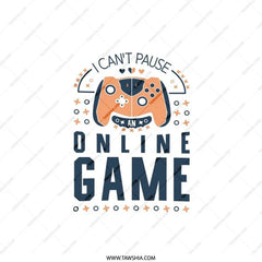 Gamer Pillow, Online Game Pillow, I Can't Pause Pillow, Video Game Throw Pillow, Gamer Gift Pillow, Game Room Decor Pillow - Tawshia