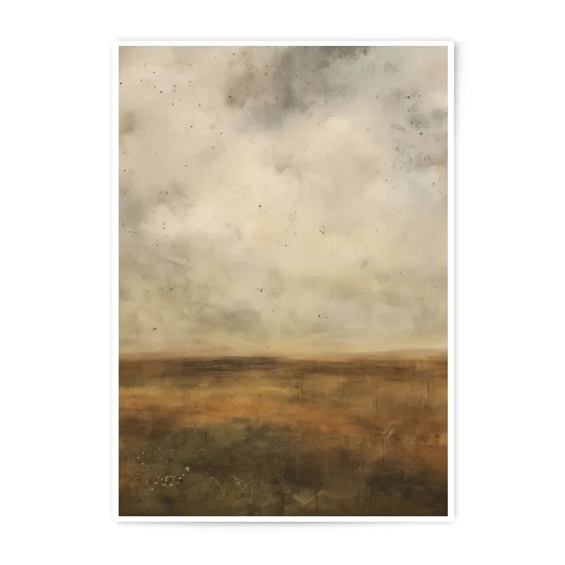 Abstract Landscape Photographic Print, Sepia Tone, Field Art, Moody Sky Photo, Wall Decor, Home Accent, Nature Print, Landscape Photo - Tawshia