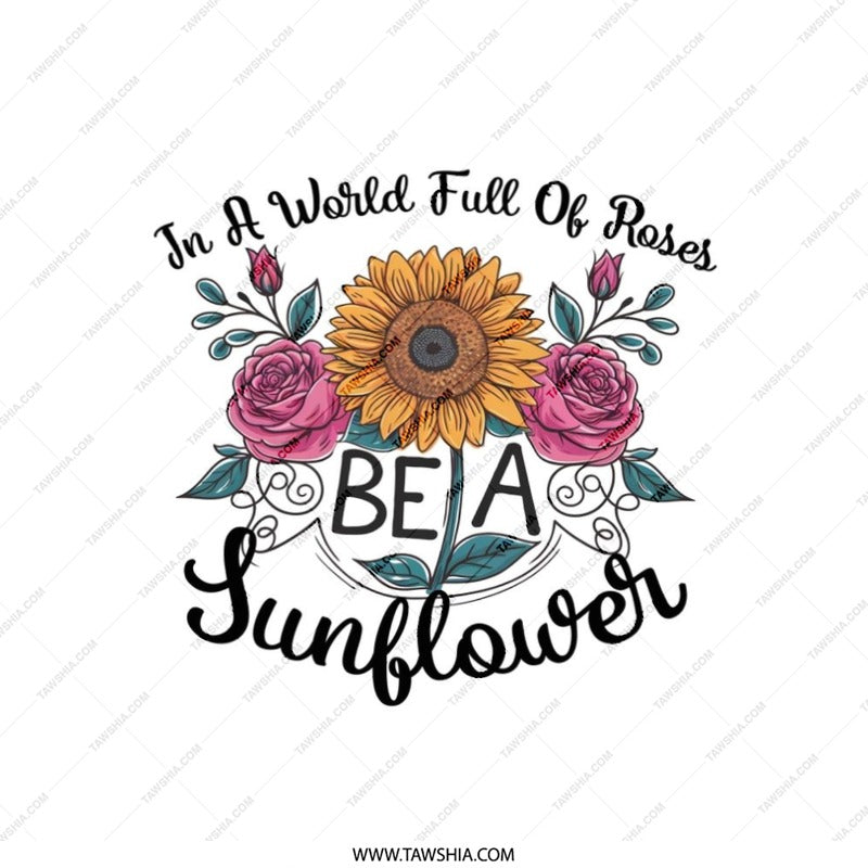 Be A Sunflower Pillow, Floral Pillow, Inspirational Pillow, Flower Design Pillow, Home Decor Pillow, Motivational Pillow - Tawshia