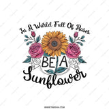 Be A Sunflower Pillow, Floral Pillow, Inspirational Pillow, Flower Design Pillow, Home Decor Pillow, Motivational Pillow - Tawshia