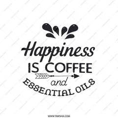 Coffee Essential Oils Pillow, Happiness Saying Throw Pillow, Home Decor Accent Pillow, Gifts for Her, Relaxing Spa Vibes, Farmhouse Chic - Tawshia