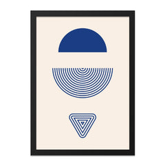 Abstract Geometric Wall Art, Modern Art Print, Minimalist Home Decor, Blue Shapes Artwork, Contemporary Design, Wall Decor - Tawshia