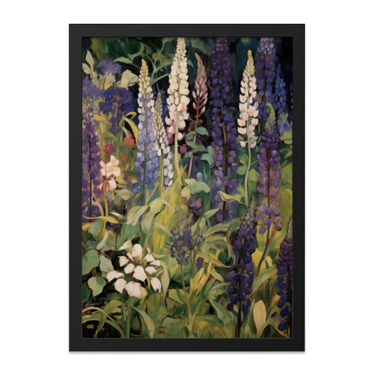 Lupine Flower Wall Art, Floral Botanical Print, Garden Flowers Painting, Colorful Fine Art, Floral Wall Decor, Nature Wall Art - Tawshia