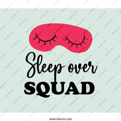 Sleepover Squad Backpack, Girl Backpack, Kids Backpack, Travel Backpack, Pink Sleep Mask, Cute Backpack, Fun Backpack - Tawshia