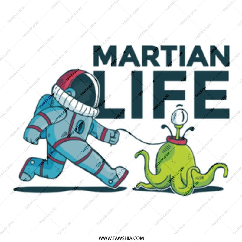 Discover Martian Life Graphic Design Print product