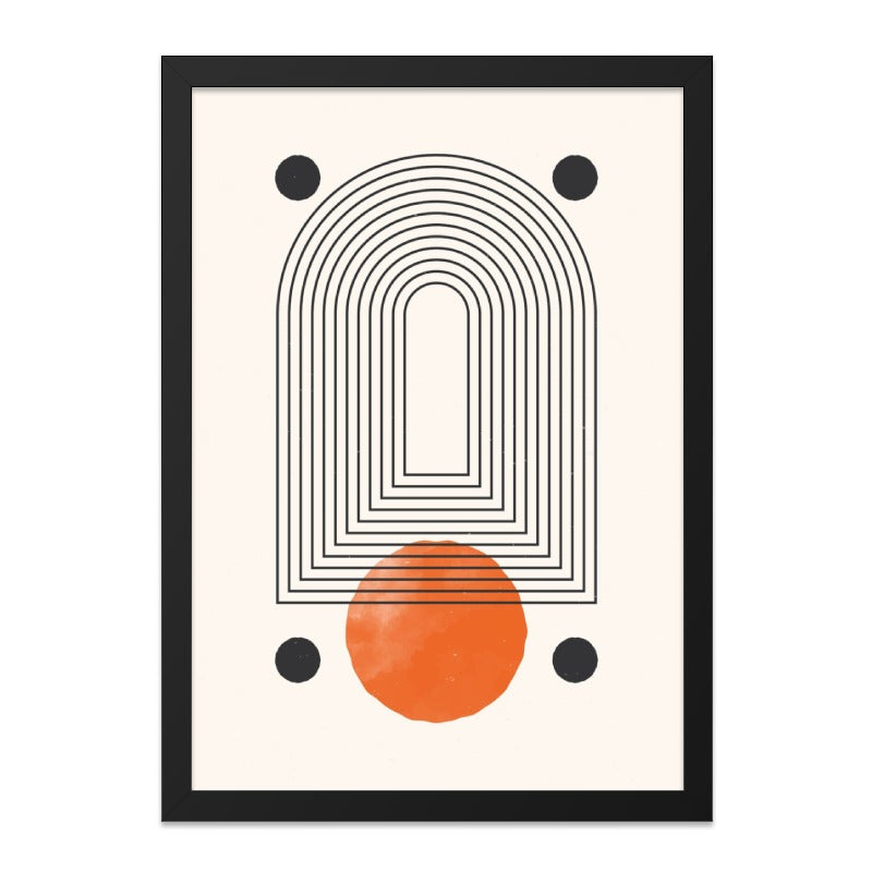 Modern Geometric Wall Art, Abstract Arch Print, Mid Century Decor, Minimalist Art Print, Circle Wall Art, Trendy Home Decor, Wall Art - Tawshia