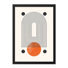 Modern Geometric Wall Art, Abstract Arch Print, Mid Century Decor, Minimalist Art Print, Circle Wall Art, Trendy Home Decor, Wall Art - Tawshia