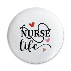 Nurse Life Pinback Button, Heart Design, Nursing Gift Idea, Medical Professional Badge, Nurse Appreciation Gift, Doctor Button - Tawshia