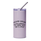 Funny Coffee Tumbler, Pretend You Know, Sarcastic Tumbler, Gift for Friend, Work Humor Tumbler, Drink Coffee Tumbler, Office Gift - Tawshia