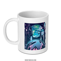 Space Station and Planet Printed Mug Product