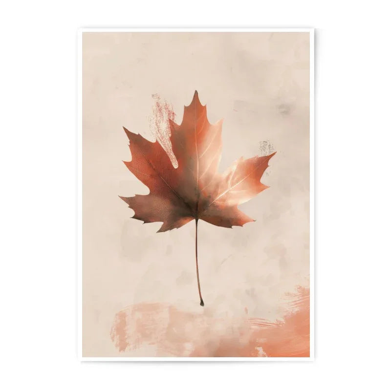 Maple Leaf Photographic Print, Autumn Wall Art, Botanical Photo, Fall Decor, Nature Photography, Minimalist Art, Home Decor - Tawshia