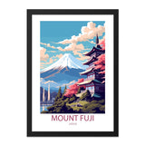 Mount Fuji Wall Art, Japanese Pagoda Print, Japan Travel Poster, Asian Landscape Art, Home Decor, Living Room Art, Office Decor, Gift Idea - Tawshia