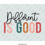 Different Is Good MousePad, Motivational Desk Decor, Positive Vibes, Office Gift, Inspirational Quote, Colorful Mouse Pad - Tawshia