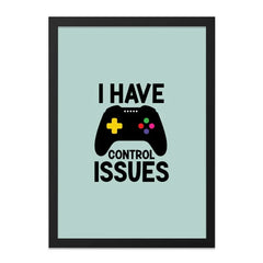 Gamer Wall Art, Funny Control Issues, Video Game Art, Gaming Room Decor, Playroom Wall Decor, Gift for Gamers, Boys Room Decor - Tawshia