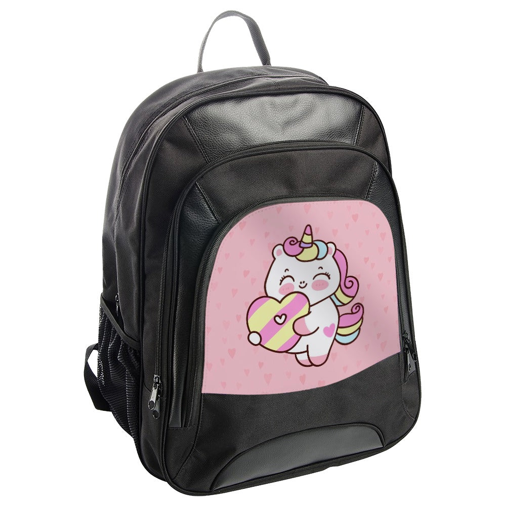 Cute Unicorn Heart Backpack, Kawaii School Bag, Pastel Pink Backpack, Magical Unicorn Gift, Fantasy Backpack for Girls, Kids Backpack - Tawshia