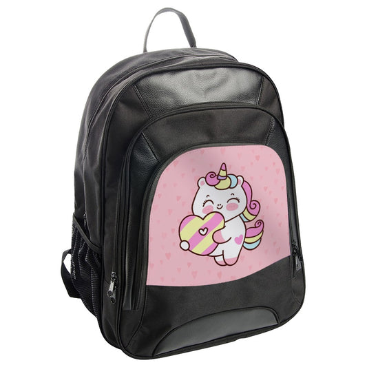 Cute Unicorn Heart Backpack, Kawaii School Bag, Pastel Pink Backpack, Magical Unicorn Gift, Fantasy Backpack for Girls, Kids Backpack - Tawshia