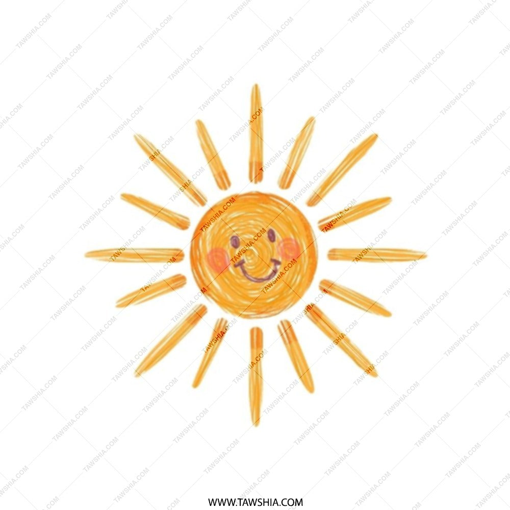 Smiling Sun Pocket Mirror, Cute Sunshine Mirror, Happy Face Compact Mirror, Childlike Art, Positive Vibes, Fun Accessory, Portable Mirror - Tawshia