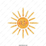 Smiling Sun Pocket Mirror, Cute Sunshine Mirror, Happy Face Compact Mirror, Childlike Art, Positive Vibes, Fun Accessory, Portable Mirror - Tawshia