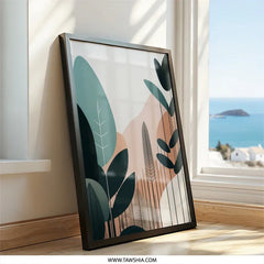 Modern Botanical Wall Art, Abstract Leaf Print, Minimalist Art, Nature Inspired Decor, Contemporary Wall Decor, Home Office Art - Tawshia