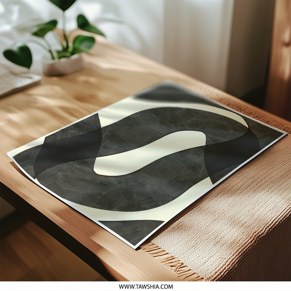 Abstract Art Photographic Print, Minimalist Wall Decor, Modern Art Print, Black and White Artwork, Geometric Shapes, Home Decor - Tawshia