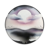 Moonlit Lake Pinback Button, Watercolor Art Badge, Celestial Landscape Accessory, Night Sky Illustration, Unique Gift Idea, Buttons - Tawshia