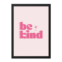 Be Kind Wall Art, Inspirational Quote Print, Pink Typography, Home Decor, Positive Affirmation, Trendy Art, Minimalist Wall Decor - Tawshia