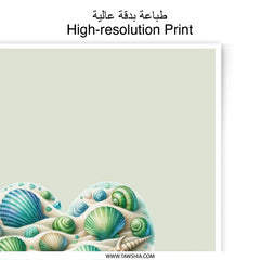 Seashell Heart Photographic Prints, Coastal Beach Home Decor, Ocean Lover Gift, Nautical Art, Beach House Wall Art - Tawshia