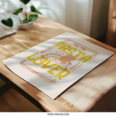 Pasta Lover Photographic Print, Foodie Art, Kitchen Decor, Funny Wall Art, Pasta Art Print, Culinary Gift, Gift for Food Lovers - Tawshia