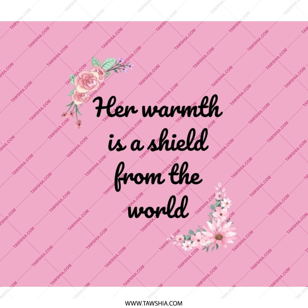 Floral Quote Backpack, Warmth Shield Design, Unique Backpacks, Stylish Bag, Designer Bookbag, Gift for Her, Women Backpack - Tawshia
