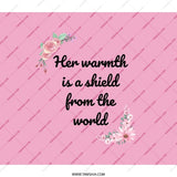 Floral Quote Backpack, Warmth Shield Design, Unique Backpacks, Stylish Bag, Designer Bookbag, Gift for Her, Women Backpack - Tawshia