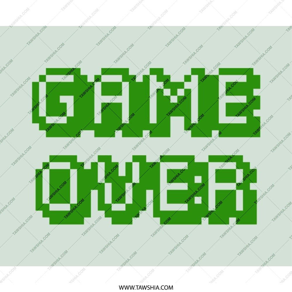 Game Over Mouse Pad, Retro Gaming Decor, 8 Bit Style, Video Gamer Gift, Computer Accessory, Desk Mat - Tawshia