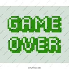 Game Over Mouse Pad, Retro Gaming Decor, 8 Bit Style, Video Gamer Gift, Computer Accessory, Desk Mat - Tawshia