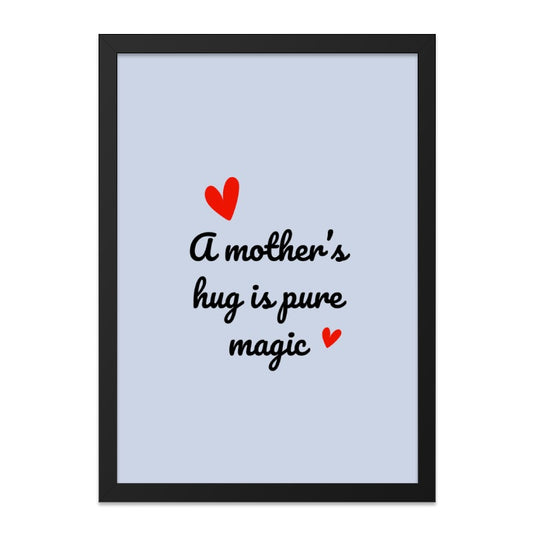 Mother's Hug Wall Art, Pure Magic Decor, Heart Wall Art, Mom Gift, Love Wall Decor, Family Wall Art, Quote Wall Art - Tawshia