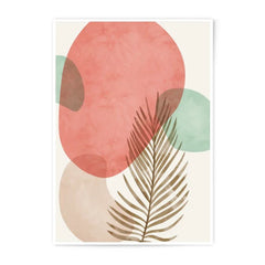 Abstract Palm Leaf Photographic Print, Modern Art Home Decor, Geometric Shapes Wall Art, Minimalist Design, Nature Inspired Photo Print - Tawshia