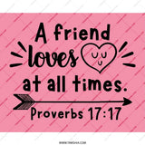 Friend Loves Mouse Pad, Proverbs Verse, Christian Gift, Inspirational Mousepad, Religious Desk Decor, Scripture Mouse Pad, Bible Verse - Tawshia
